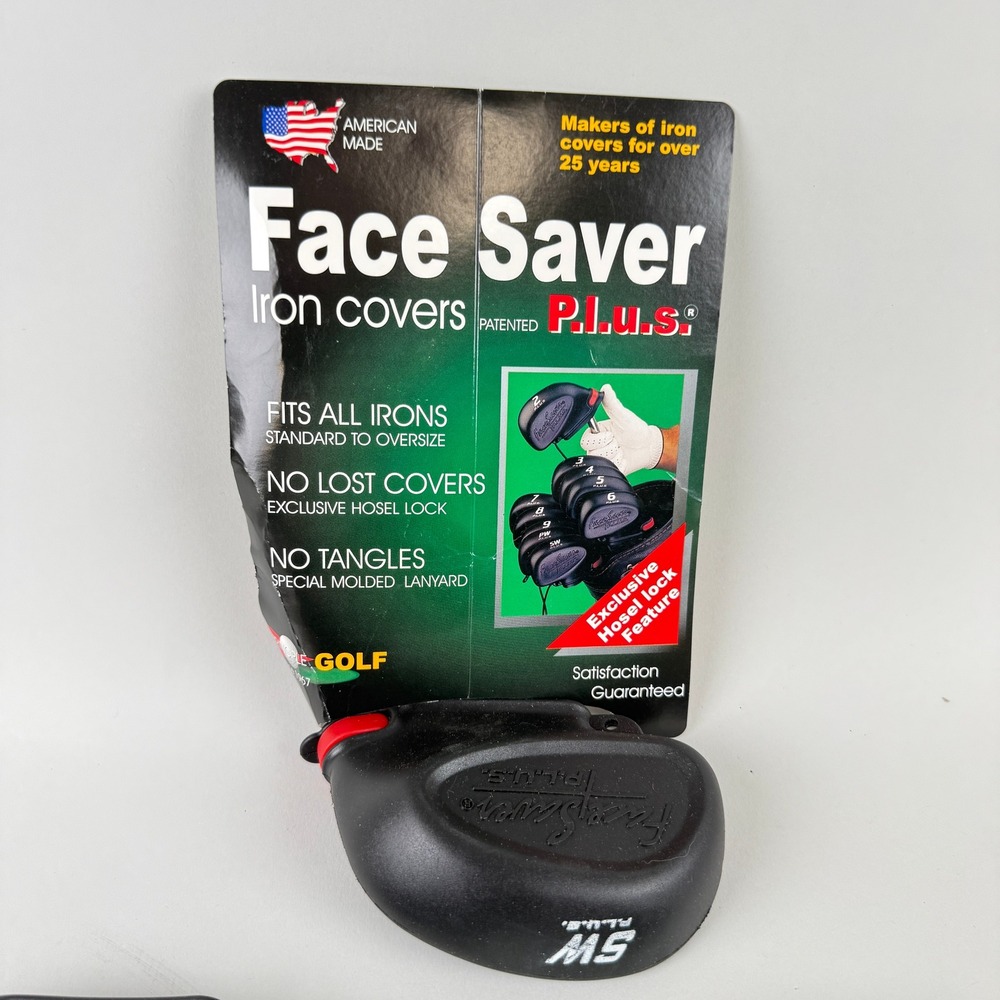 Face Saver Iron Covers P.L.U.S. Golf Set 9pc Black Vintage made in USA - Picture 7 of 8